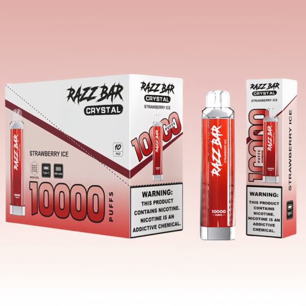 Razz Bar Crystal 10000 Puffs | Toto Vape Razz Bar Crystal 10000 Puffs | Toto Vape