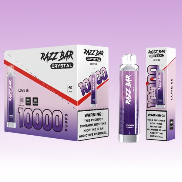 Razz Bar Crystal 10000 Puffs | Toto Vape Razz Bar Crystal 10000 Puffs | Toto Vape